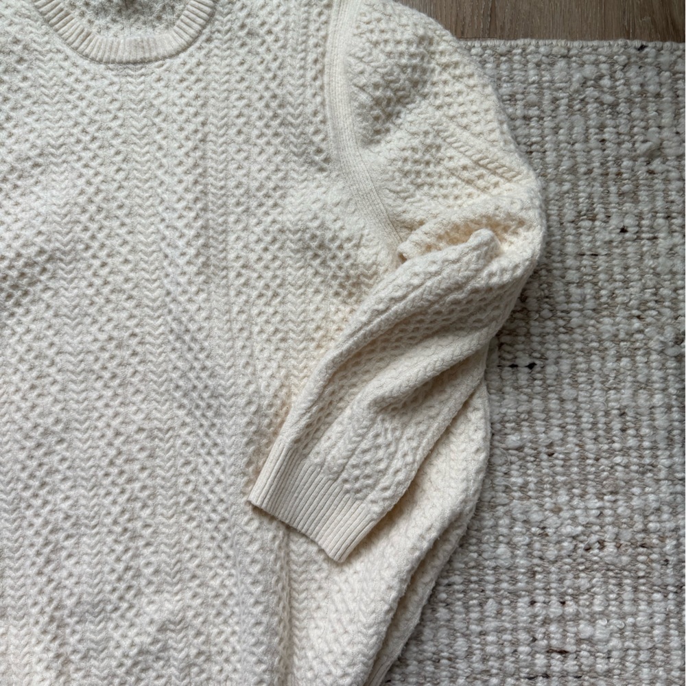 Cream Cable Knit Sweater - Picture 3 of 5